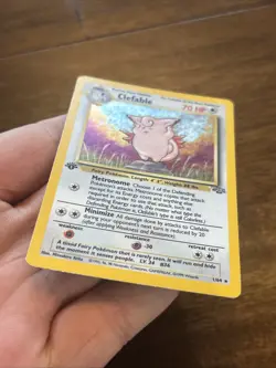 Pokemon TCG Clefable 1st Edition Holo Rare Jungle 01/64 HP 70 English Card WOTC - Image 3