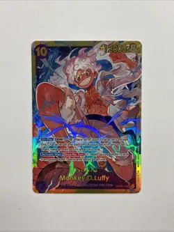 ONE PIECE TCG MONKEY D. LUFFY GEAR 5 SECRET RARE OP05-119 NEAR MINT ENGLISH CARD - Image 1