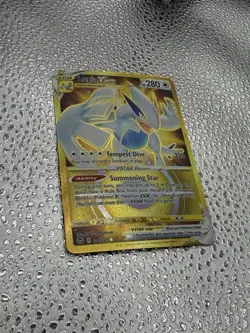Pokemon TCG SWSH Silver Tempest Lugia VSTAR Card 211/195 Gold Secret Rare - Image 2