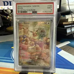 Eevee Illustration Rare 188/167 - PSA 9 - Twilight Masquerade SV06 Pokemon Card - Image 1