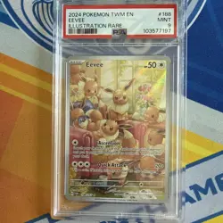 Eevee Illustration Rare 188/167 - PSA 9 - Twilight Masquerade SV06 Pokemon Card - Image 2