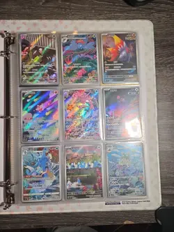 Pokemon Card Lot Binder V/VMAX Ex Gx IR Hits 180 Cards NM Full Art Graded - Image 1