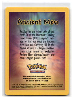 ANCIENT MEW DETAILS INSERT CARD - Pokemon Card - Promo - NM - Image 1
