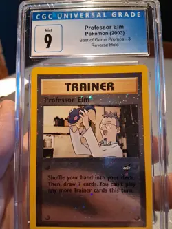 Professor Elm Best of Game Promos 3 cgc 9 MINT REVERSE HOLO Pokemon 2003 Card NM - Image 1
