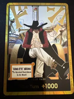 Don!! Card (Dracule Mihawk) (Gold) The Azure Seas Seven Op14 - Image 1