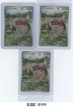 2023 Pokemon Center Stamped Sealed Promo Card (x3) Koraidon #014 - Image 1