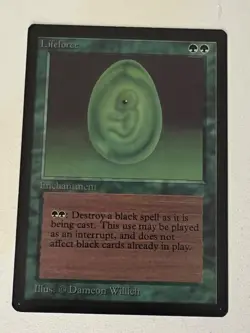 Magic the Gathering MTG Beta Lifeforce NM- (Beta Bob) - Image 1