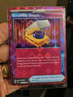 Pokemon TCG Scramble Switch 186/191 SV Surging Sparks Holo- NM/M Condition Pink - Image 1