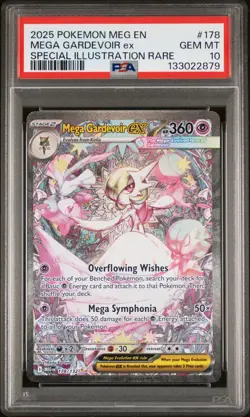 2025 POKEMON MEG EN-MEGA EVOLUTION #178 MEGA GARDEVOIR EX PSA 10 - Image 1