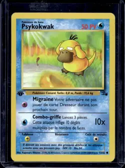 1999 Pokemon Fossil French Psykokwak #53/62 - Image 1