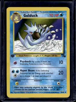 1999 Pokemon Fossil 1st Edition Golduck #35/62 - Image 1