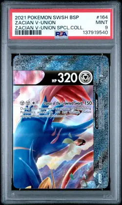 2021 POKEMON SWSH BLACK STAR PROMO #164 ZACIAN V-UNION PSA 9 - Image 1