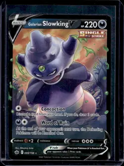 2021 Pokemon SWSH Chilling Reign Galarian Slowking V #099/198 - Image 1