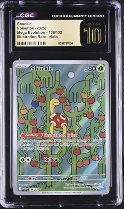 Pokemon English Shuckle 136/132 Mega Evolution Illustration CGC 10 Pristine 10! - Image 1