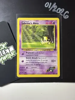 Sabrina's Abra 94/132, Gym Challenge, Pokemon TCG, WOTC, 2000, Common, NM - Image 3