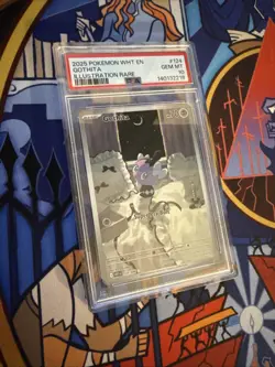 2025 POKEMON WHT EN-WHITE FLARE ILLUSTRATION RARE #124 GOTHITA PSA 10 - Image 1