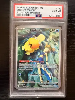 Pokemon 2025 Destined Rivals English 193/182 Misty's Psyduck Gem MT PSA 10 IR - Image 2