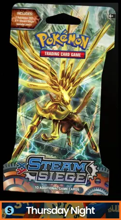 2016 POKEMON XY STEAM SIEGE BOOSTER PACK FACTORY SEALED XERNEAS COVER ART - Image 1