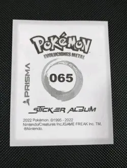 2022 POKEMON Prizma Sticker #065 Alakazam Gold Star Holo Peru US Seller - Image 2