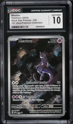 Mewtwo 052 Pokemon Black Star Promo 151 Ultra Premium Collection CGC 10 Gem - Image 1