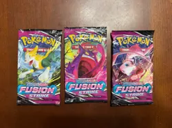 Pokemon TCG: Sword & Shield- (3)Fusion strike Booster Packs- NEW/FACTORY SEALED - Image 1