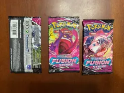 Pokemon TCG: Sword & Shield- (3)Fusion strike Booster Packs- NEW/FACTORY SEALED - Image 2