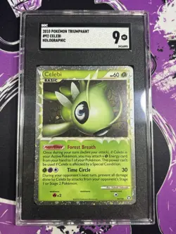 Pokemon TCG Celebi Prime 92/102 Ultra Rare 2010 SGC 9 - Image 1