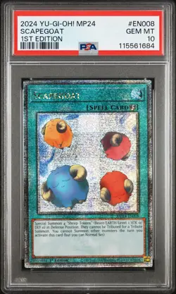 2024 Yu-Gi-Oh Scapegoat MP24-EN008 Quarter Century Secret PSA 10 (Aug 25) - Image 1
