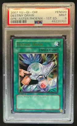 2007 Yu-Gi-Oh! Aster Phoenix 1st Edition Destiny Draw #DP05-EN020 PSA 9 - Image 1