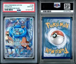2024 POKEMON SCR EN-STELLAR CROWN ILLUSTRATION RARE #148 SQUIRTLE PSA 10 - Image 5