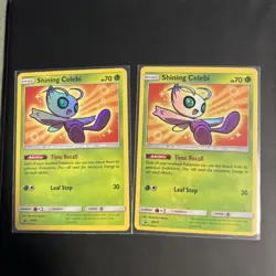 Pokemon TCG Shining Celebi SM79 Black Star Promo Card lot of 2 (LP/MP) - Image 1