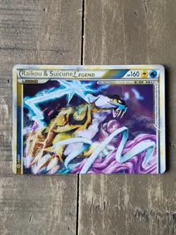 Pokemon TCG Raikou & Suicune Unleashed 92/95 Legend Rare LP Top Half HGSS - Image 1
