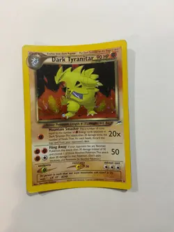 Dark Tyranitar 11/105 Neo Destiny Rare Holo Pokemon Card 2001 - Image 1