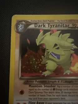 Dark Tyranitar 11/105 Neo Destiny Rare Holo Pokemon Card WOTC 2001 - Excellent - Image 2