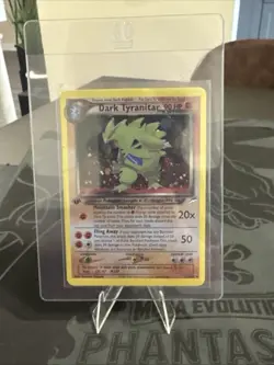 Vintage 1st Edition Dark Tyranitar 11/105 Holo Rare Pokemon Card - Neo Destiny - Image 1