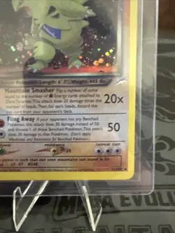 Vintage 1st Edition Dark Tyranitar 11/105 Holo Rare Pokemon Card - Neo Destiny - Image 3