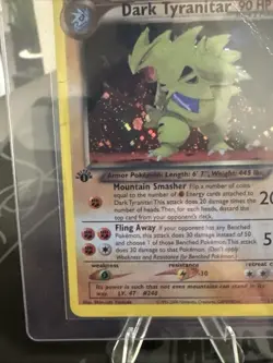 Vintage 1st Edition Dark Tyranitar 11/105 Holo Rare Pokemon Card - Neo Destiny - Image 4