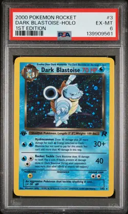2000 POKEMON ROCKET 1ST EDITION #3 DARK BLASTOISE-HOLO PSA 6 - Image 1