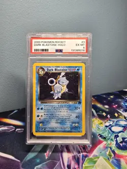 2000 Pokemon Dark Blastoise Team Rocket Holo Rare 3/82 PSA 6 - Image 1