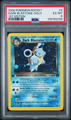 Dark Blastoise-Holo 2000 Pokemon Rocket #3 1st Edition PSA 6 NEW SLAB - Image 1