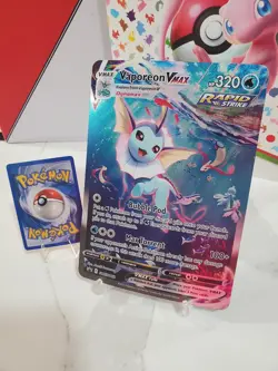 JUMBO Vaporeon VMAX SWSH182 Sword & Shield Promo Card NM 2021 English - Image 1
