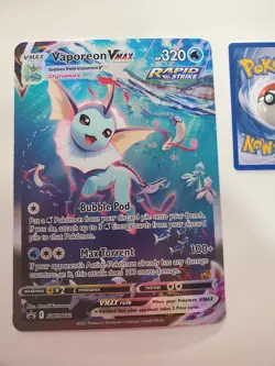 JUMBO Vaporeon VMAX SWSH182 Sword & Shield Promo Card NM 2021 English - Image 2
