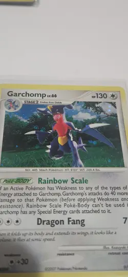 Pokemon Tcg Garchomp Lv. 66 Card 9/123 Mysterious Treasures Holo - Image 1