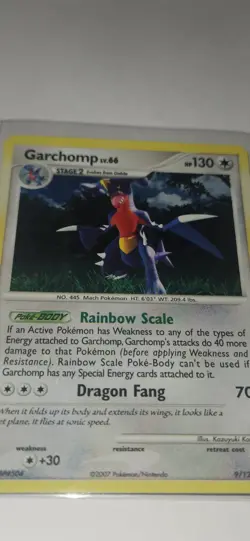 Pokemon Tcg Garchomp Lv. 66 Card 9/123 Mysterious Treasures Holo - Image 4