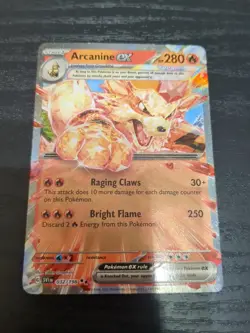 Arcanine EX Double Rare Holo Card Scarlet & Violet Base Set 032/198 - Image 1