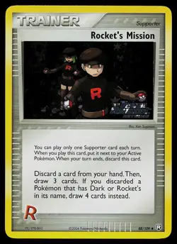 Pokemon Card - Rocket's Mission Team Rocket Returns 88/109 Reverse Holo Stamped - Image 1