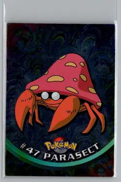 1999 TOPPS TV POKEMON CARDS 1ST PRINTING- BLUE TOPPS LOGO PARASECT - FOIL #47 - Image 1