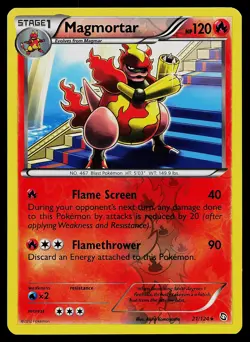 Pokemon Card - Magmortar Dragons Exalted 21/124 Rare Reverse Holo - Image 1