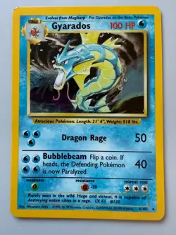Pokemon TCG Gyarados Base Set 6/102 Holo 1999-2000 Wizards Base Set Copyright... - Image 1