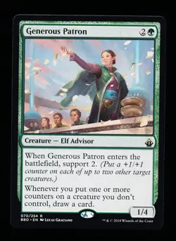 * * 1x Generous Patron x1 * * Battlebond MTG NM Near Mint - Image 1